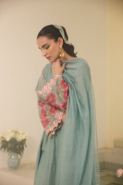 Camellia - The Mint Blue A-line Kurta Set