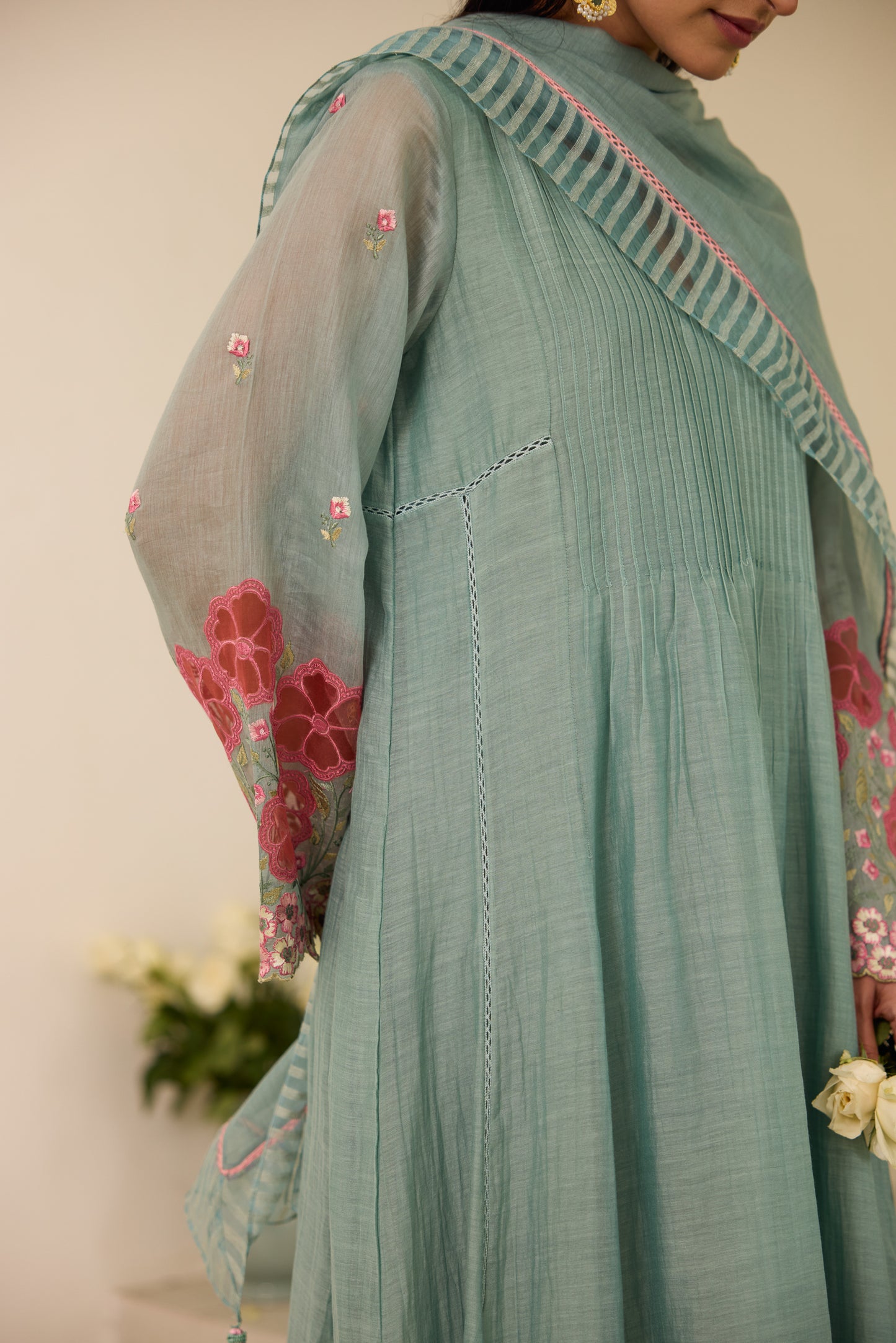 Camellia - The Mint Blue A-line Kurta Set