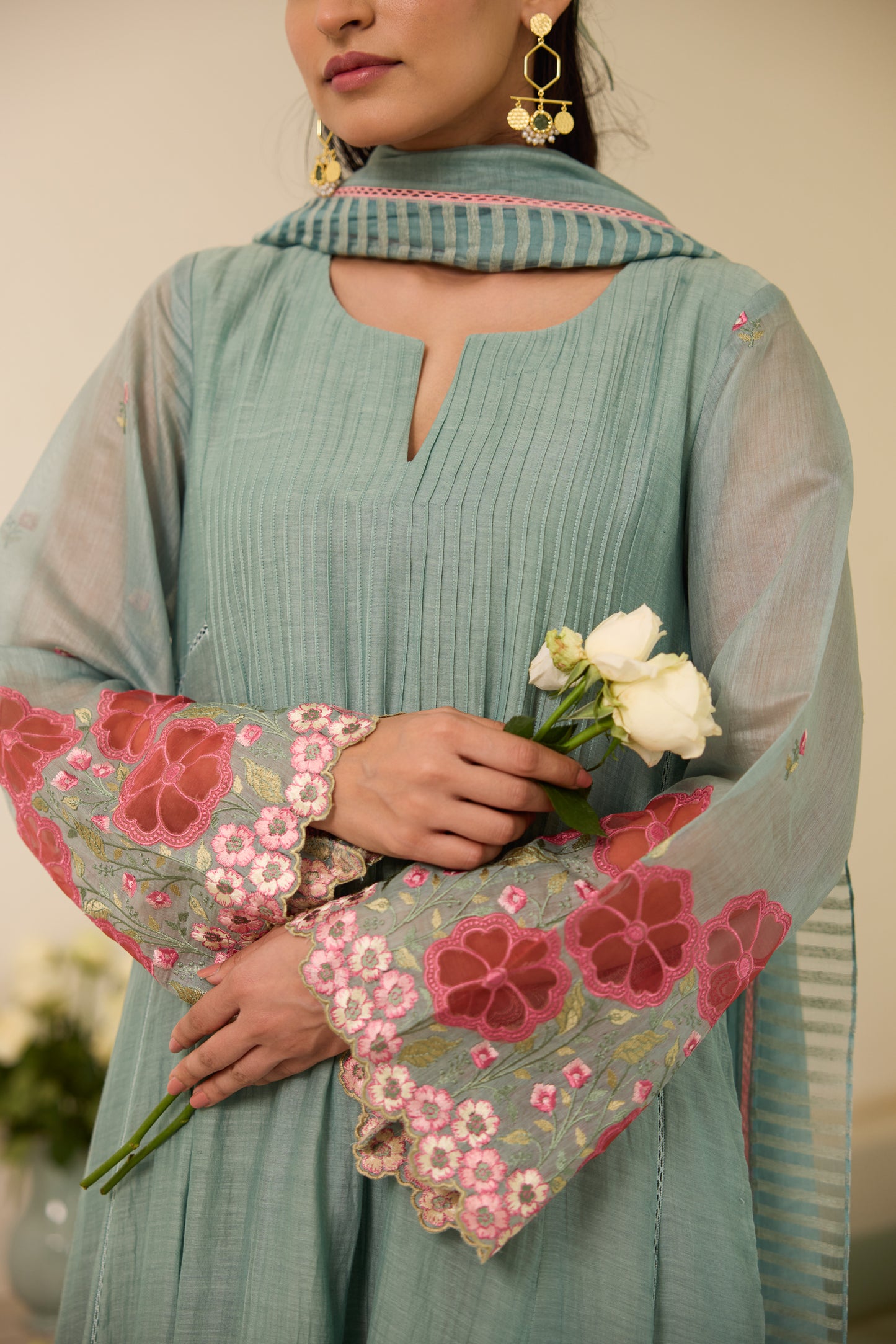Camellia - The Mint Blue A-line Kurta Set