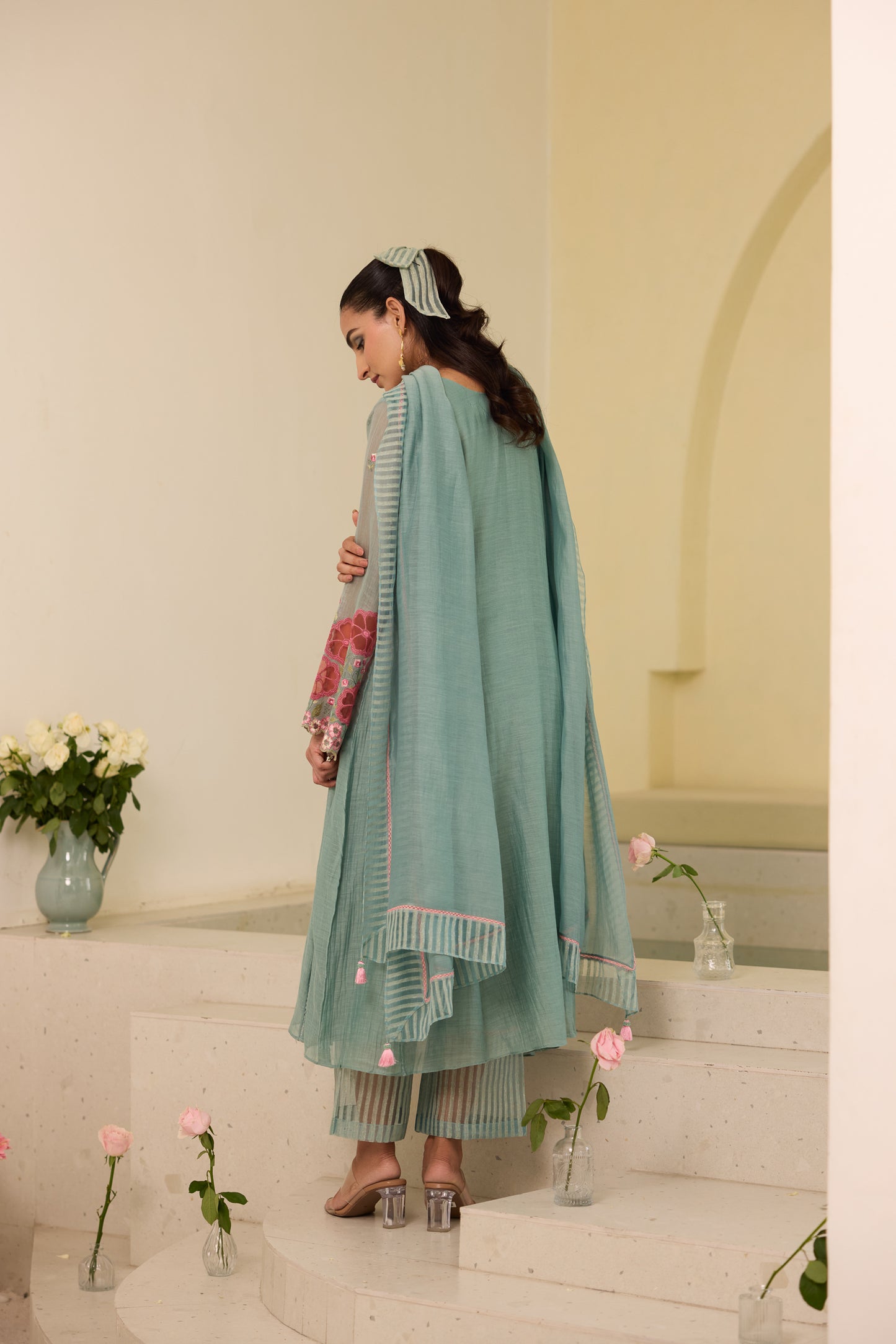 Camellia - The Mint Blue A-line Kurta Set