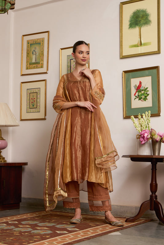 Suvarna - The Rust Orange Dual Colour Tissue Set