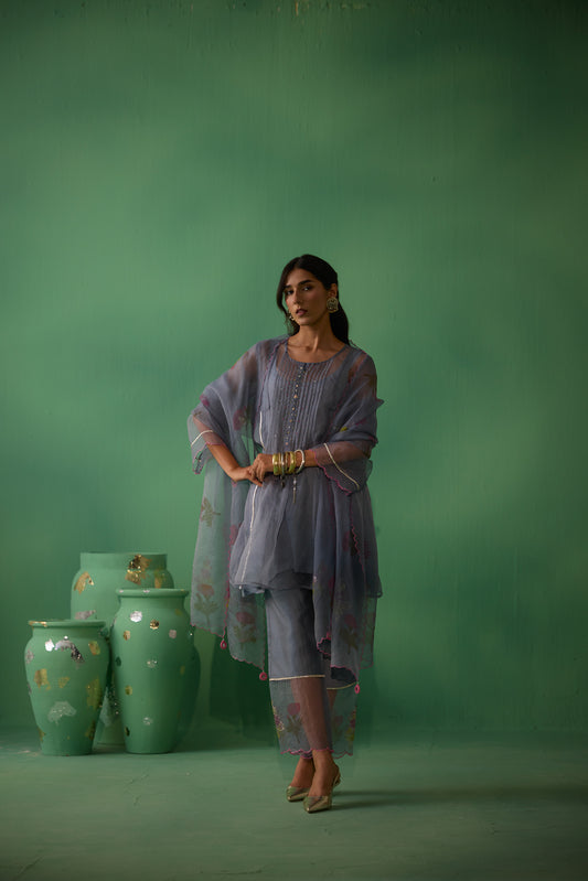 Ekaya - Grey Kurta set