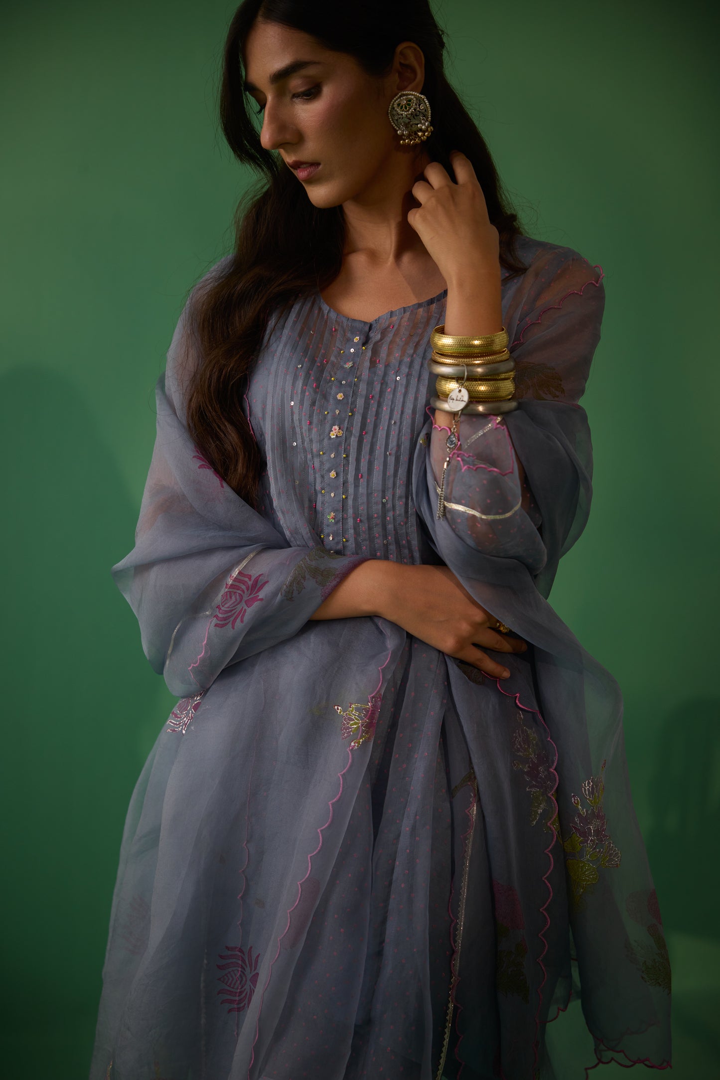 Ekaya - Grey Kurta set