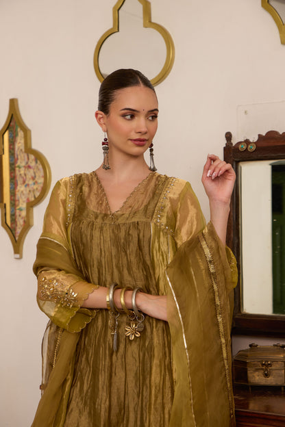 Suvarna - The Green Dual Colour Tissue Set