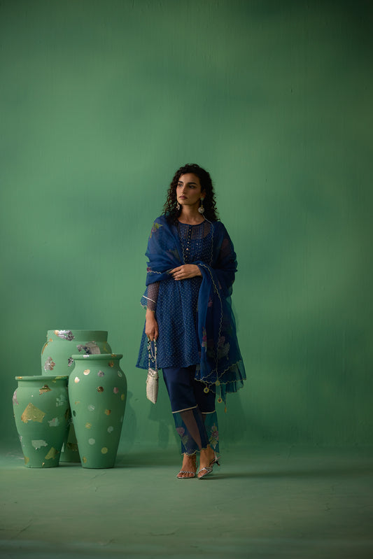 Ekaya - Blue kurta set