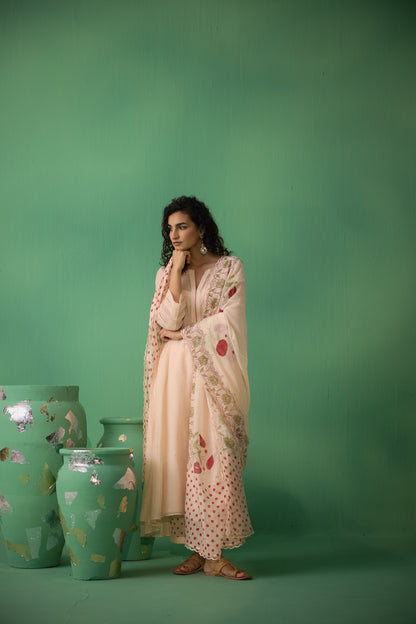 Dhara - Peach Kurta set