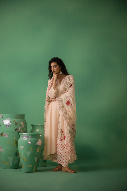 Dhara - Peach Kurta set