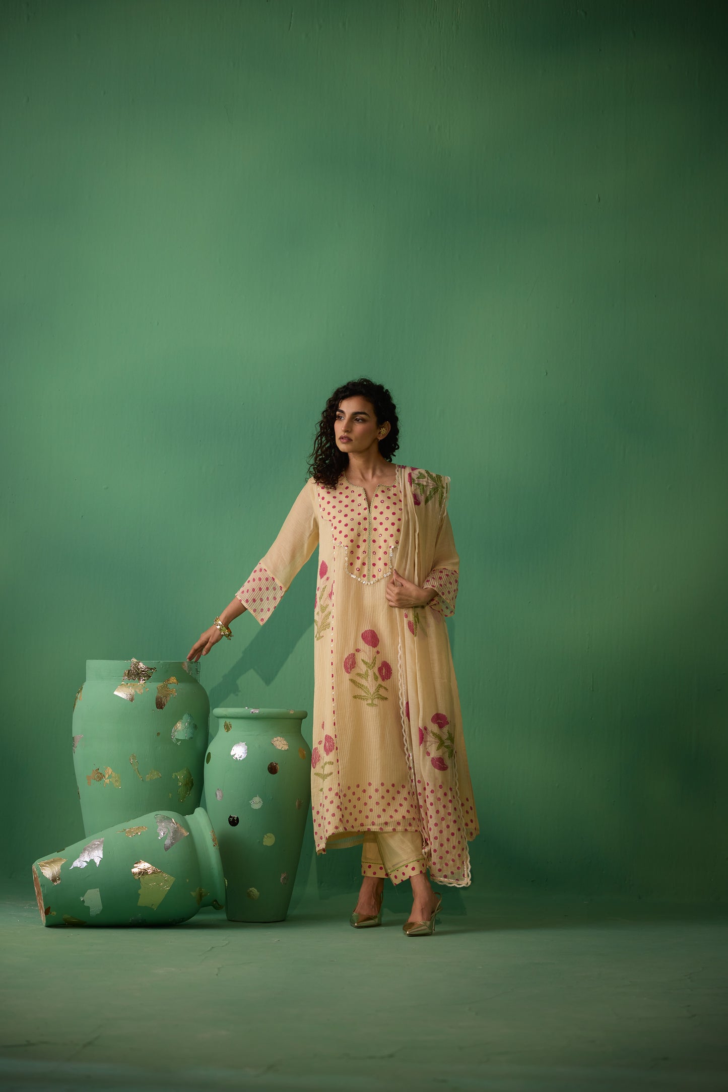 Gauhar - Beige kurta set