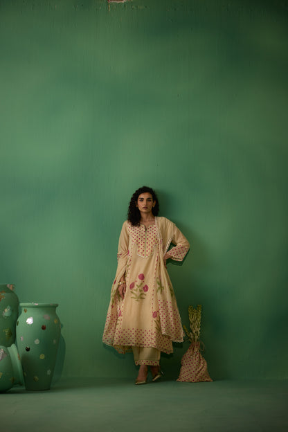 Gauhar - Beige kurta set