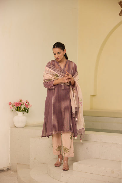 Olivia - The Dusty Plum Kurta Set