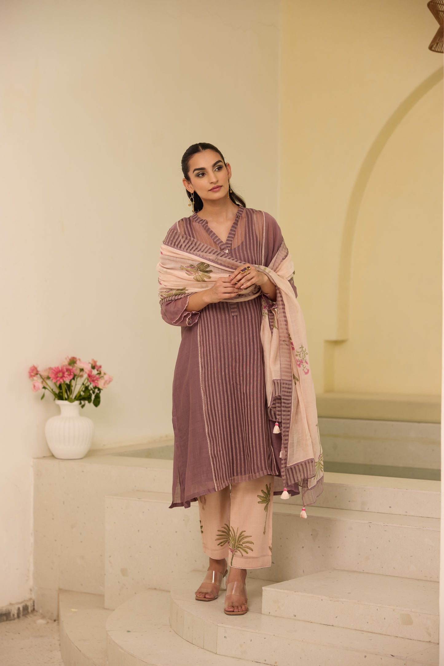Olivia - The Dusty Plum Kurta Set