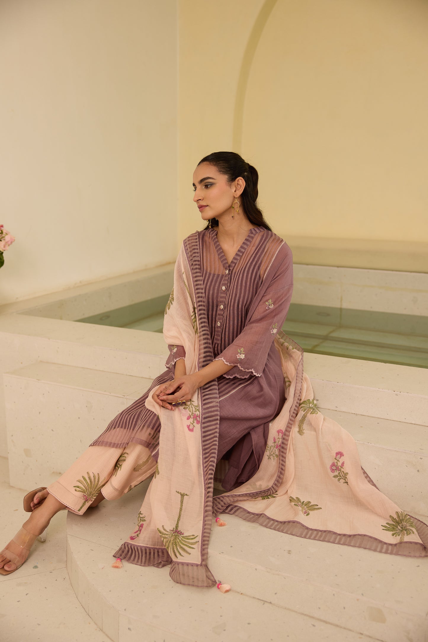 Olivia - The Dusty Plum Kurta Set