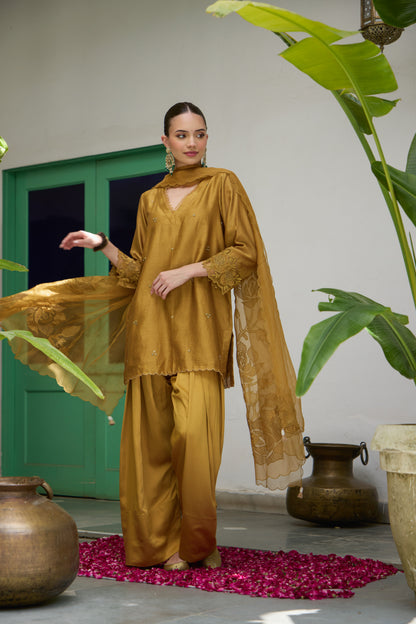 Swara - The Mustard Farshi Salwar set
