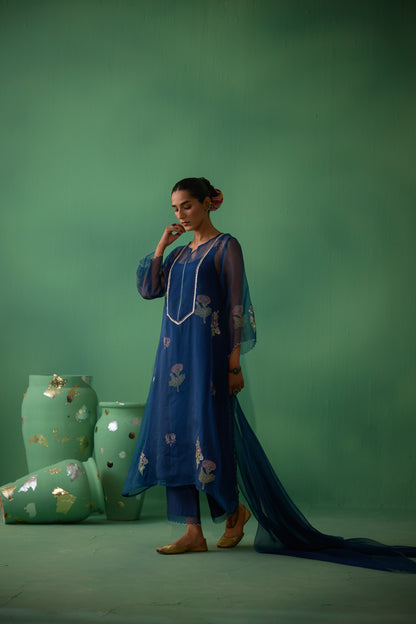 Mukti - Blue Kurta set