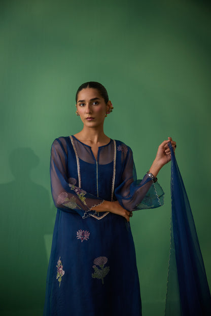 Mukti - Blue Kurta set