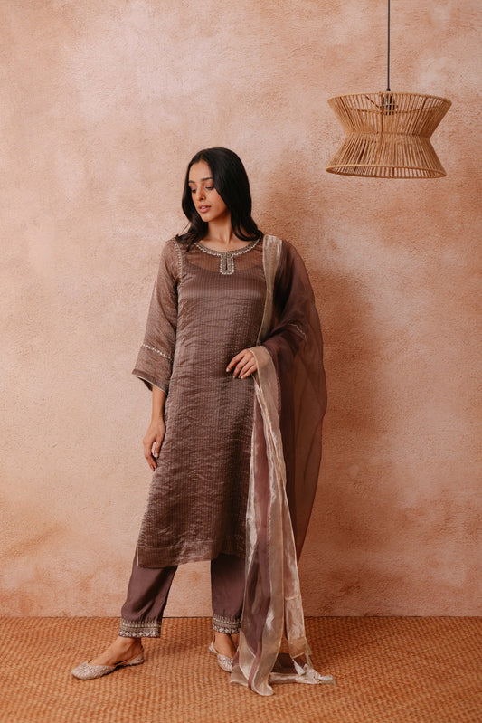 Maheen - The Cocoa Brown Suit Set