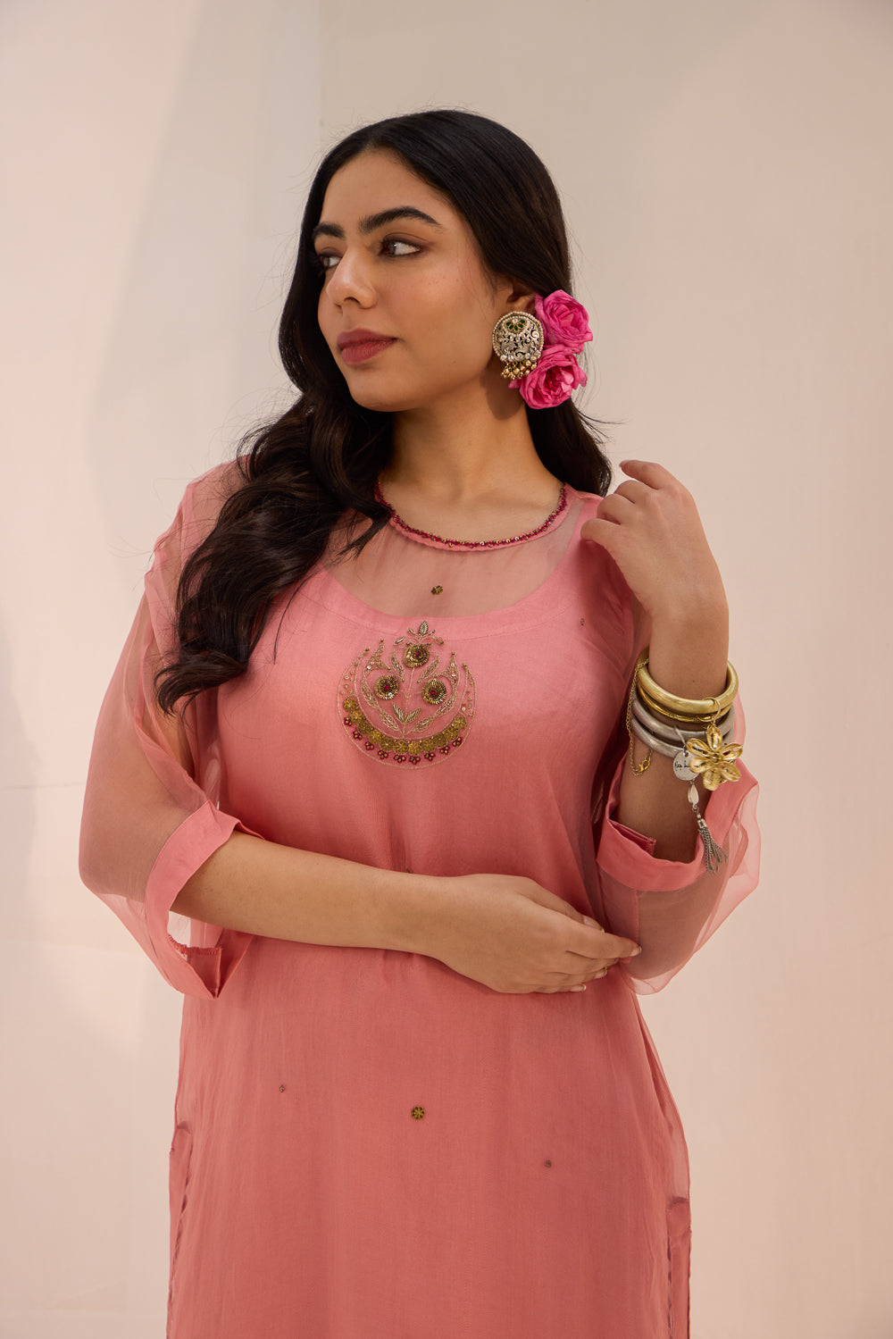 Bhumi - The Peach Kaftan Ket