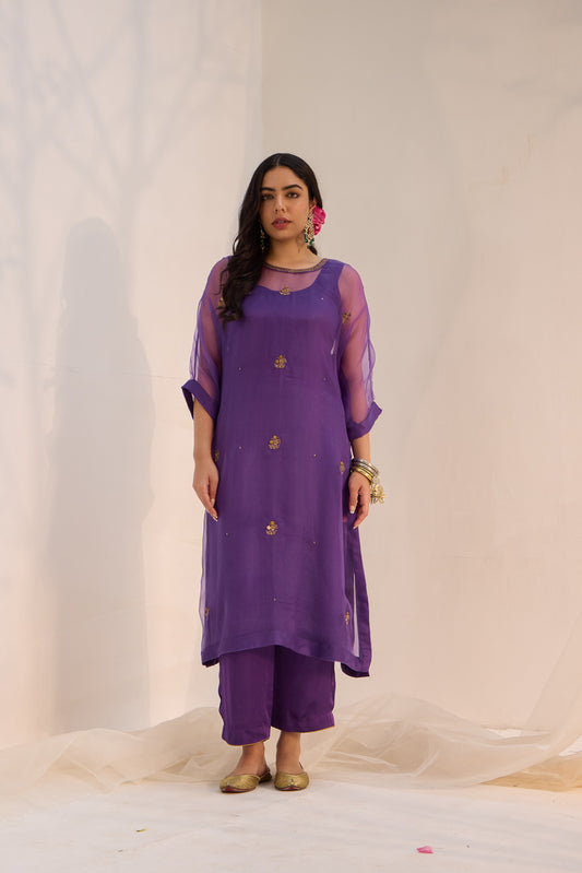 Bhumi - The Purple Kaftan Set