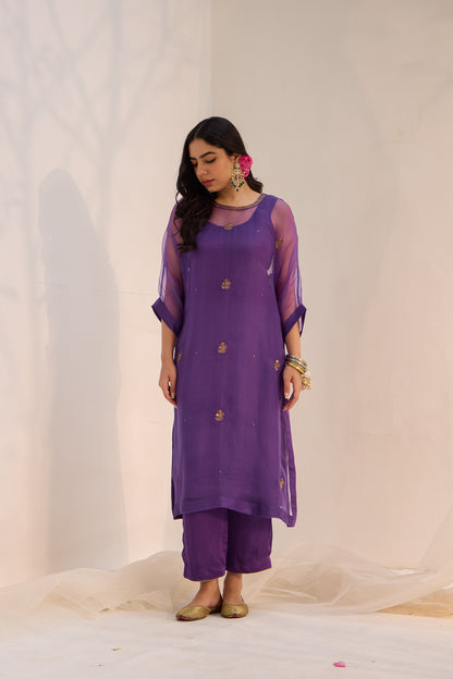 Bhumi - The Purple Kaftan Set