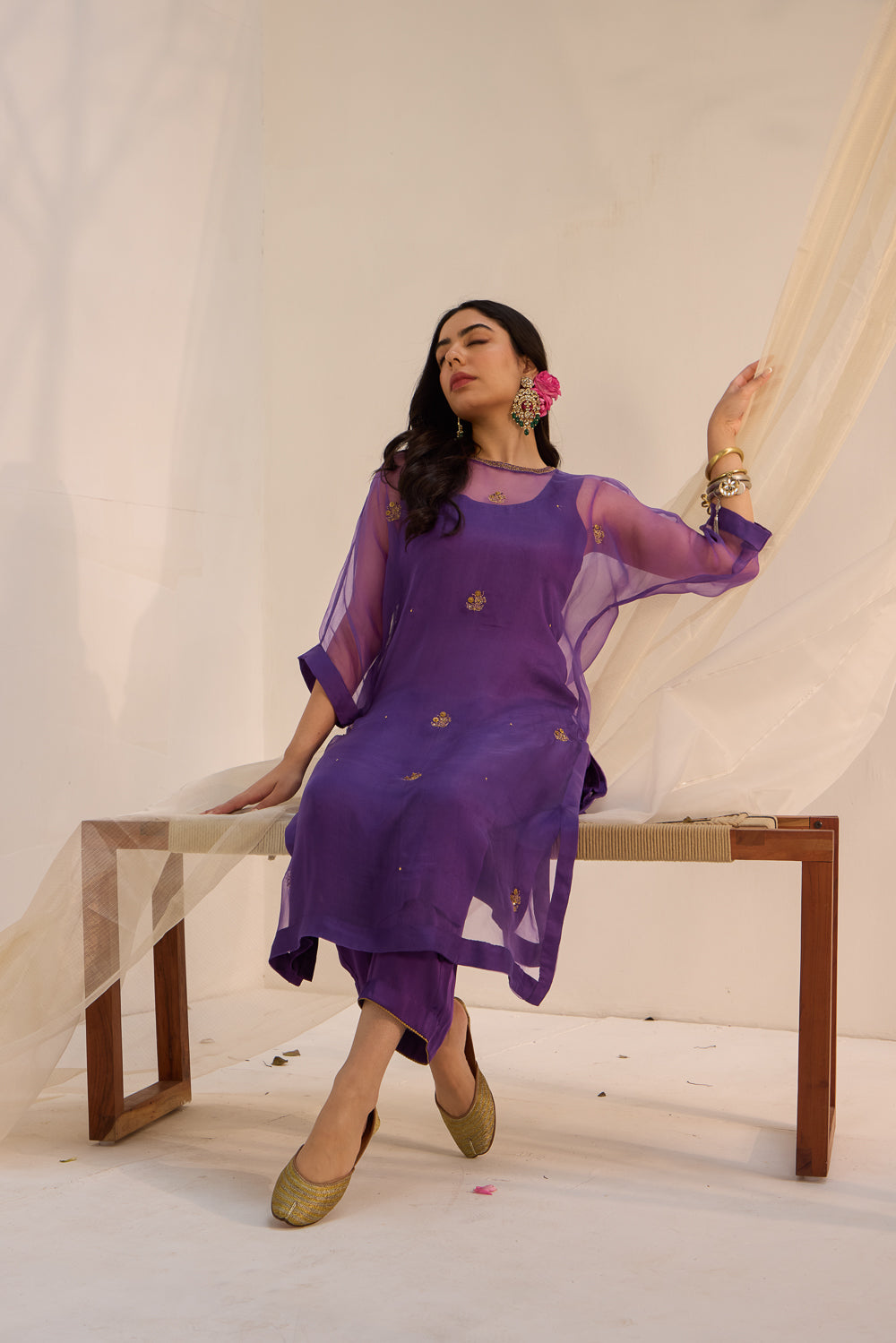 Bhumi - The Purple Kaftan Set