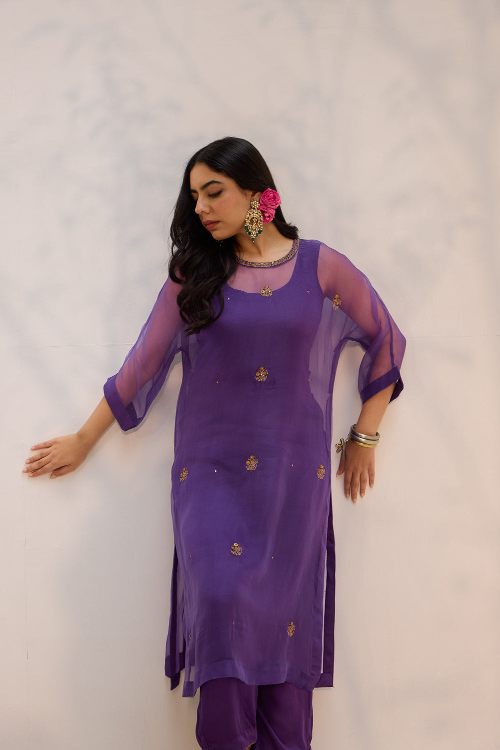 Bhumi - The Purple Kaftan Set