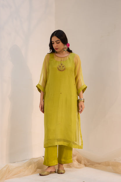 Bhumi - The Green Kaftan Set