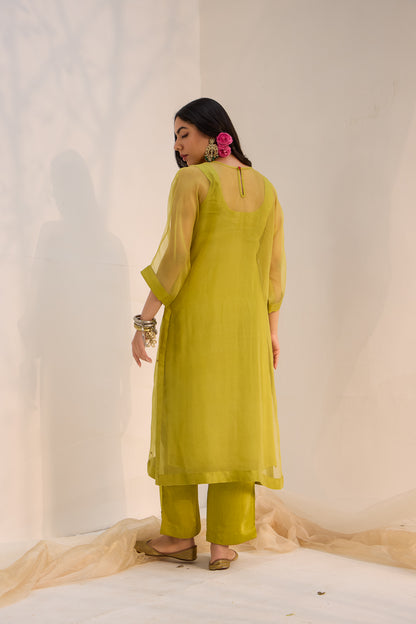 Bhumi - The Green Kaftan Set