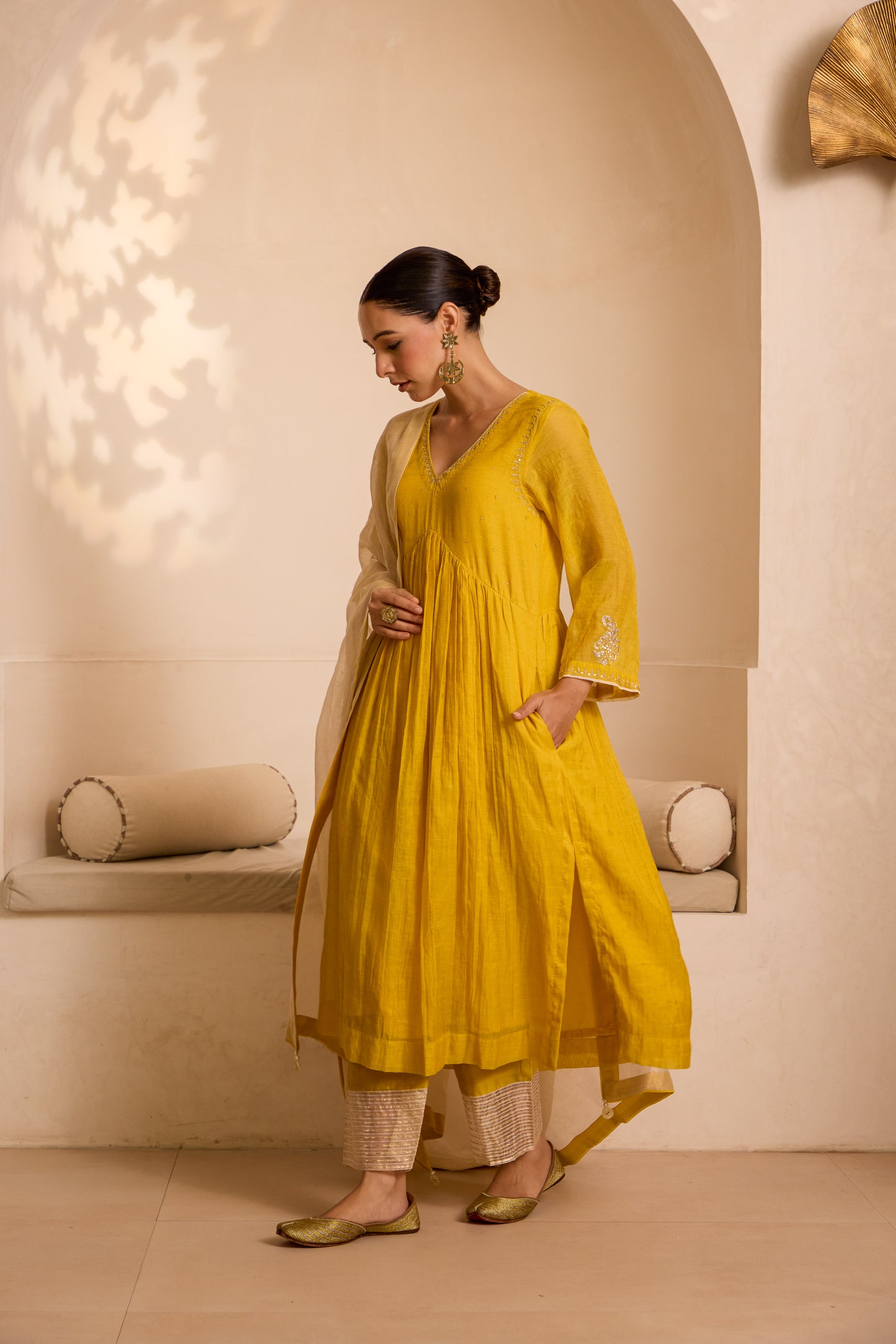 NADIA - The Yellow Anarkali Set