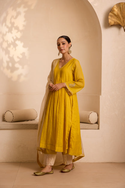 NADIA - The Yellow Anarkali Set