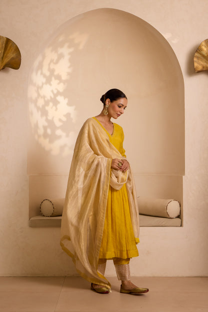 NADIA - The Yellow Anarkali Set