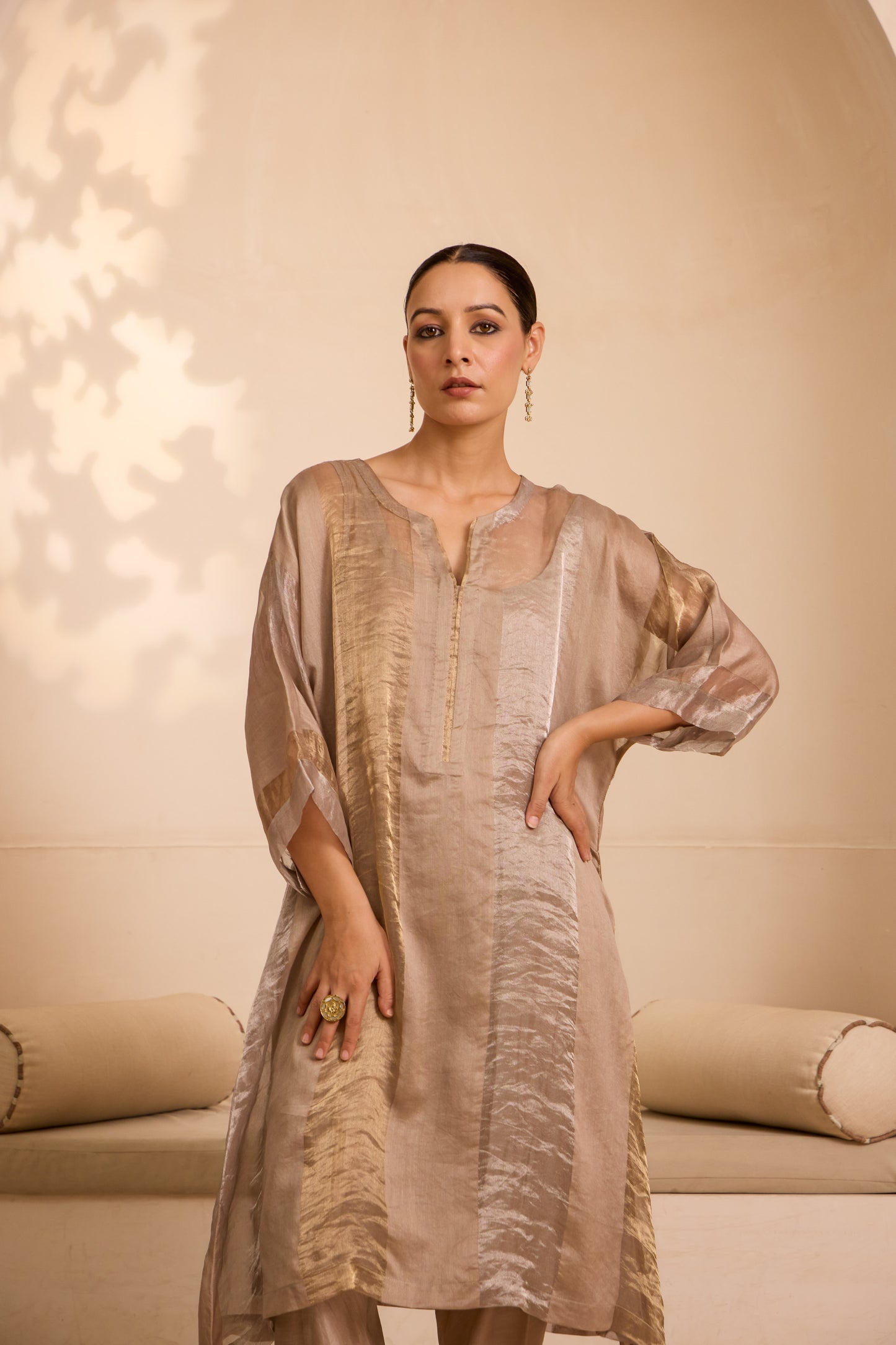 Areeba - The Grey Kaftan Set