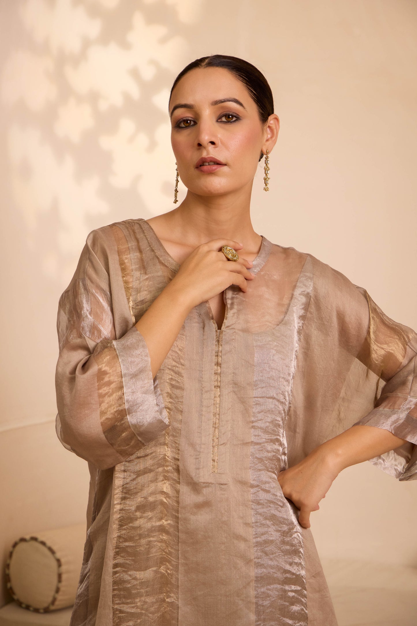 Areeba - The Grey Kaftan Set