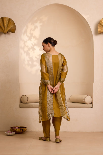 Areeba - The Mustard Kaftan Set