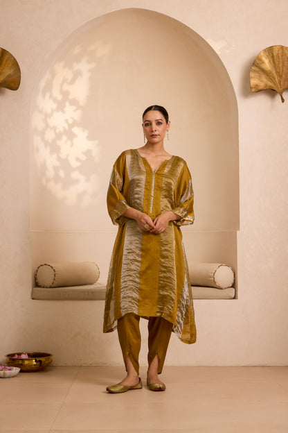 Areeba - The Mustard Kaftan Set