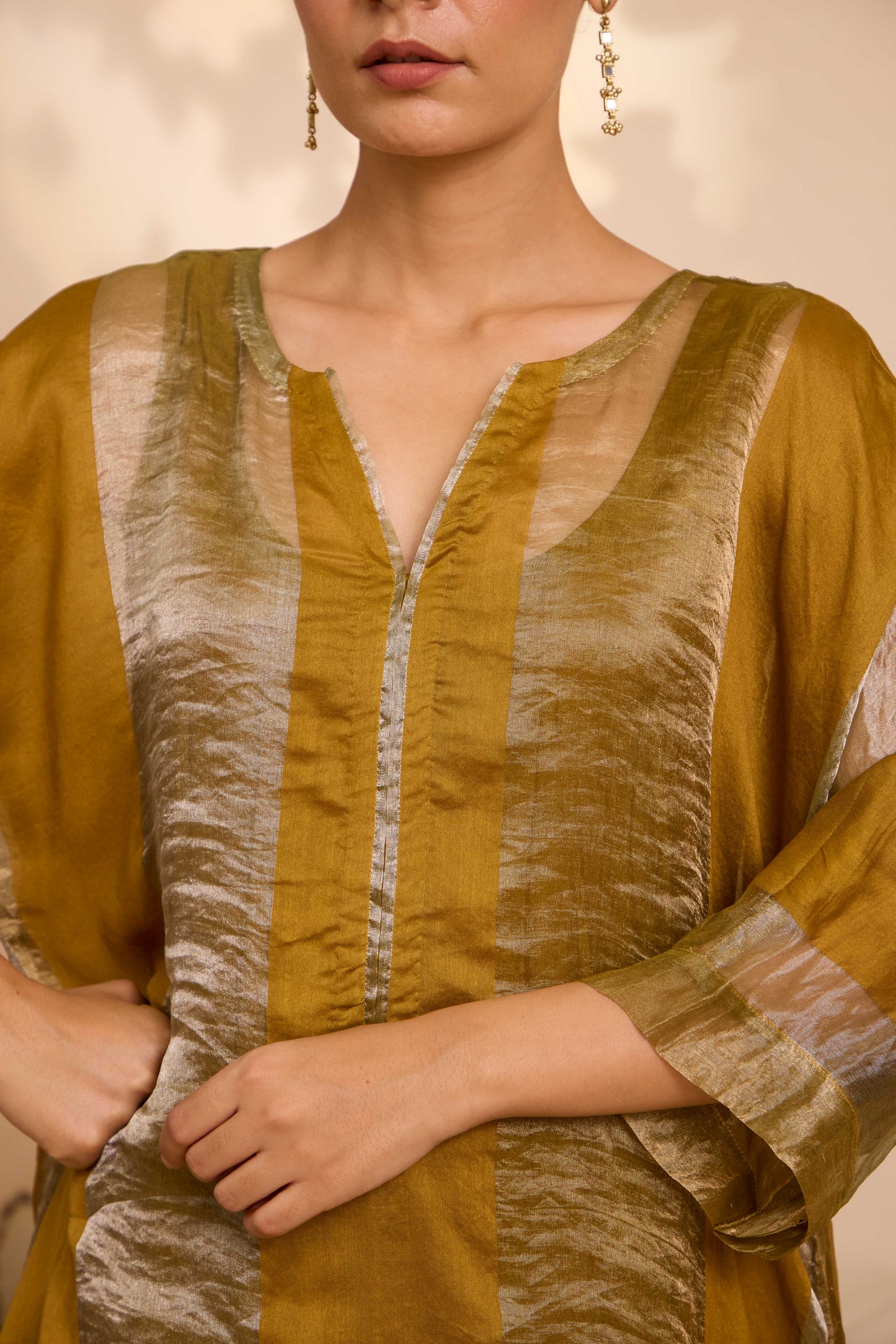 Areeba - The Mustard Kaftan Set