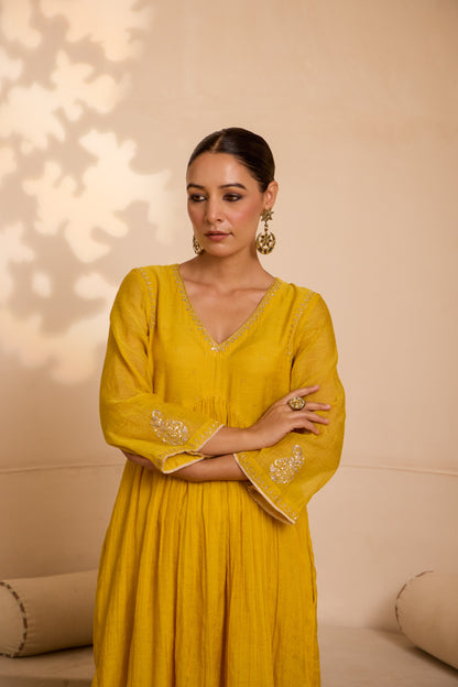 NADIA - The Yellow Anarkali Set