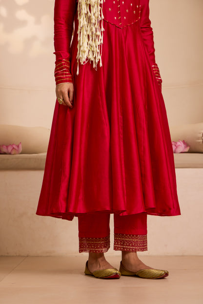 Jannat - The Red Anarkali Set