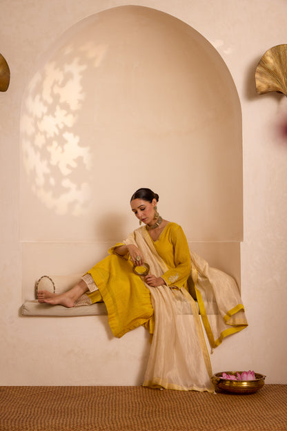 NADIA - The Yellow Anarkali Set