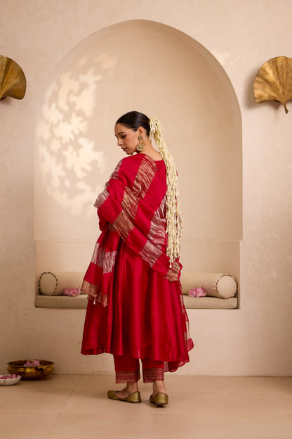 Jannat - The Red Anarkali Set