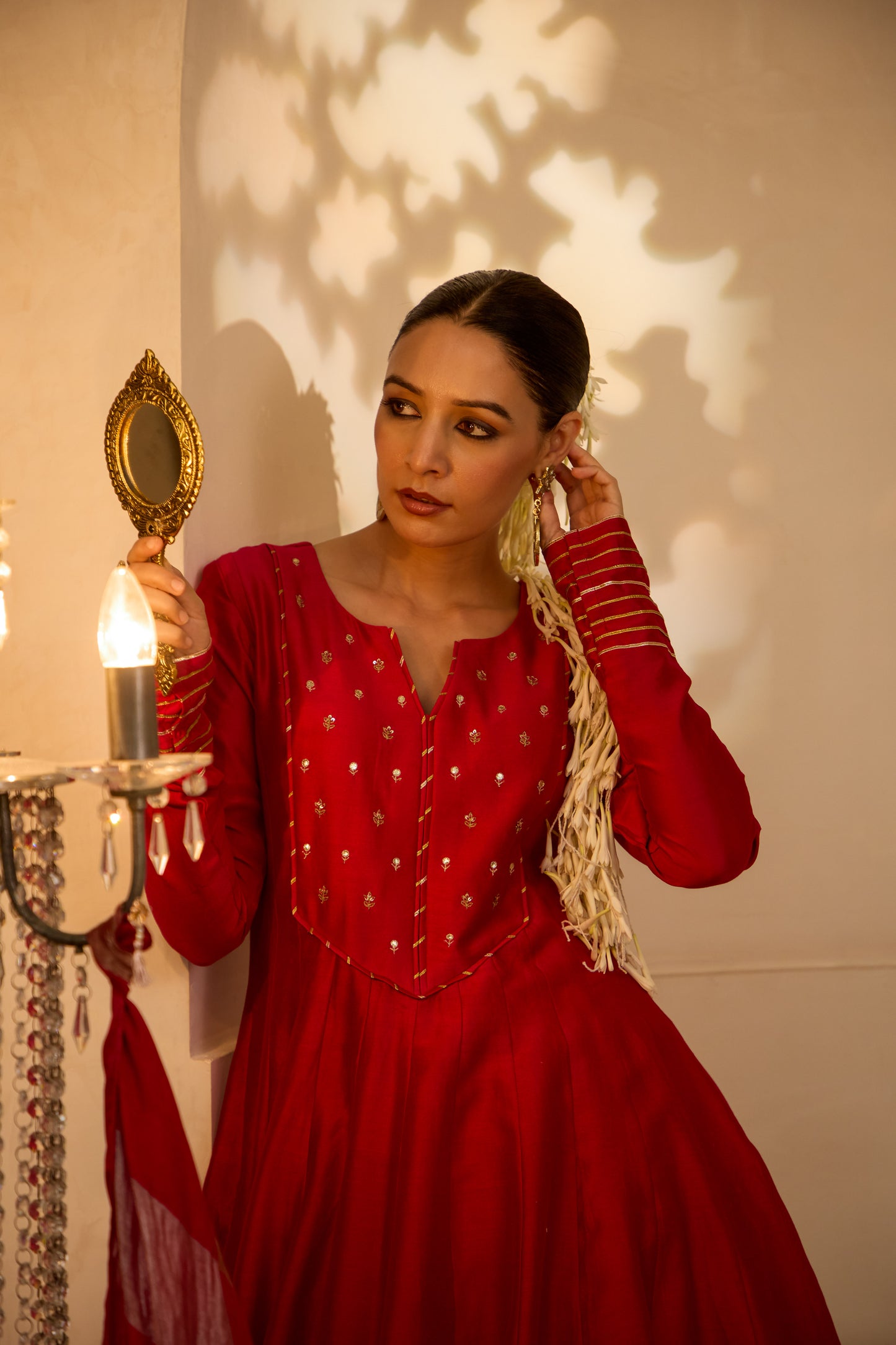 Jannat - The Red Anarkali Set