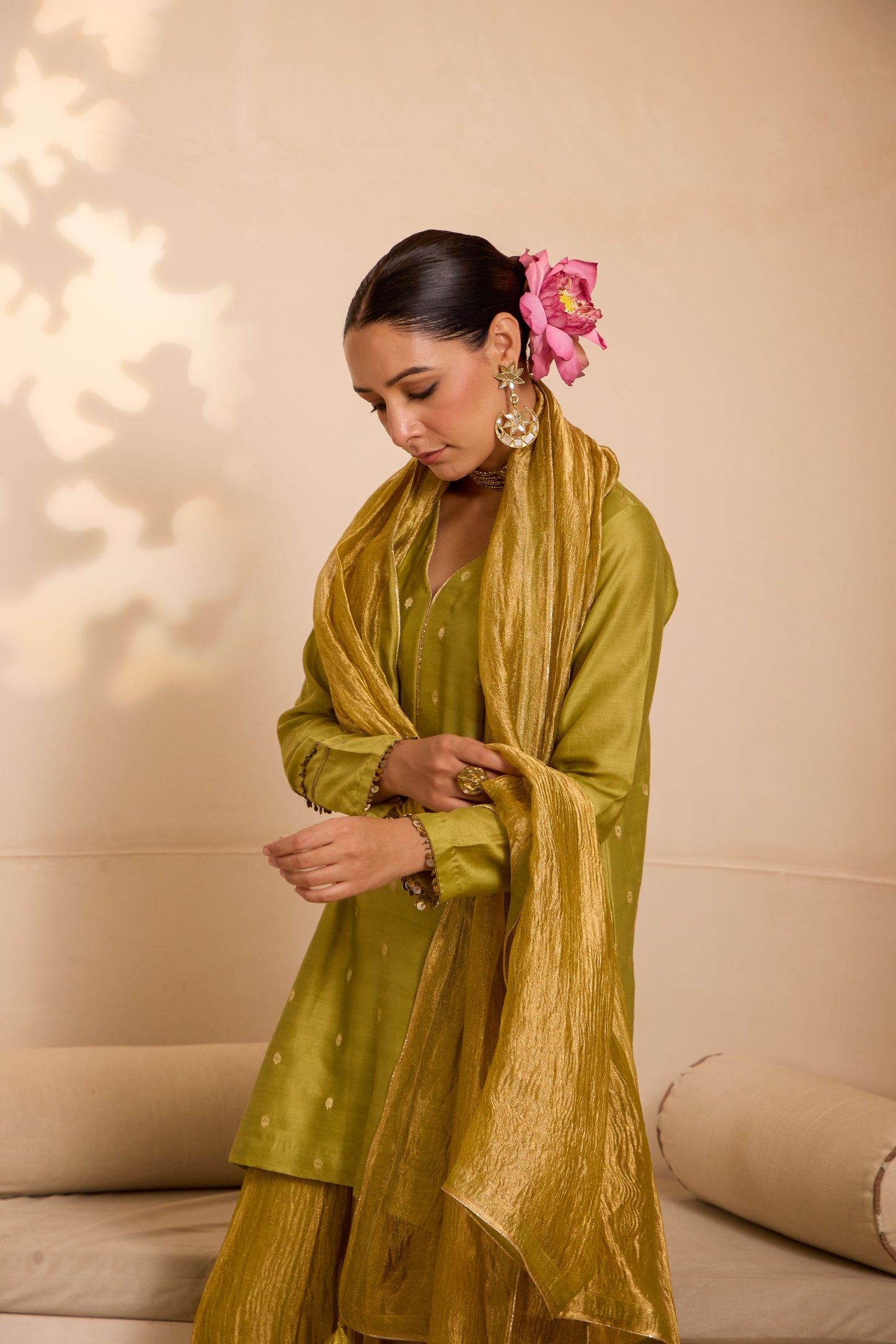 Fariah - The Green Sharara Set