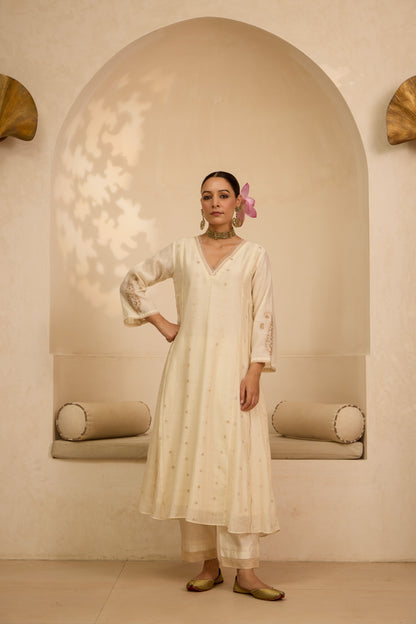 Safa - Ivory A Line Suit Set