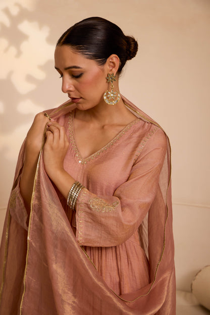 NADIA - The Blush Pink Anarkali Set