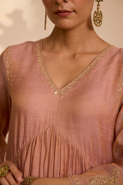 NADIA - The Blush Pink Anarkali Set