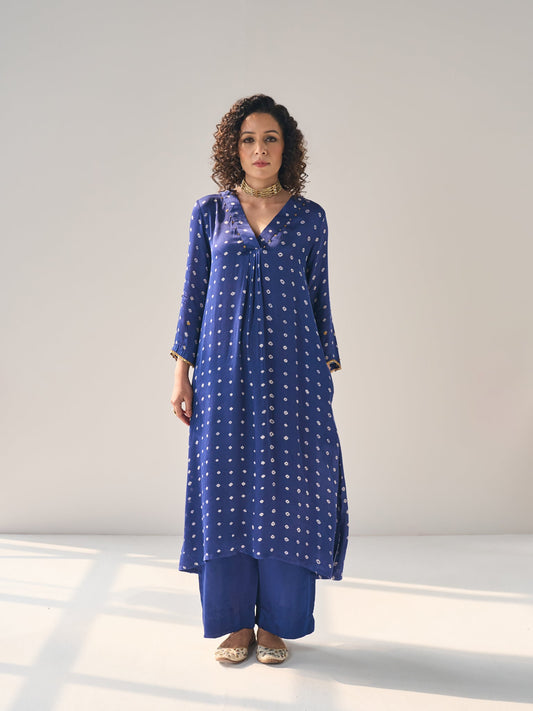 Meira - The Blue Bandhani Kurta Set