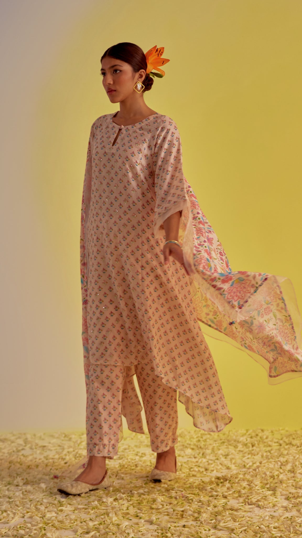 Mishal - The Light Pink A-Line Suit Set