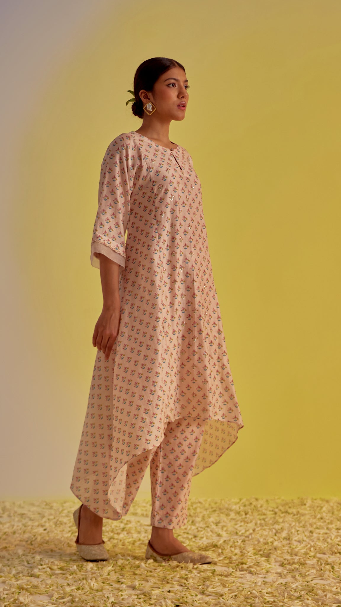 Mishal - The Light Pink A-Line Suit Set