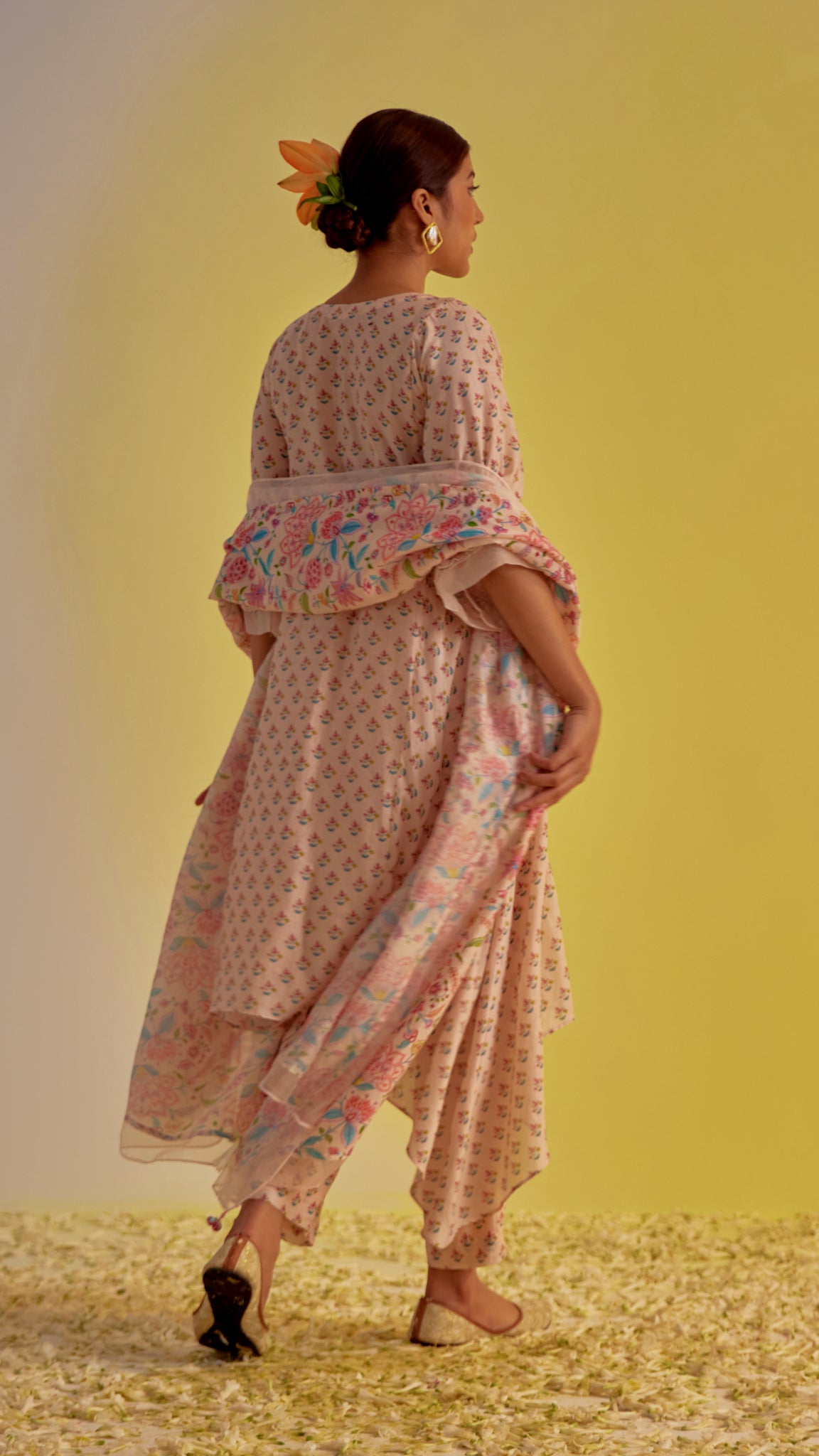 Mishal - The Light Pink A-Line Suit Set
