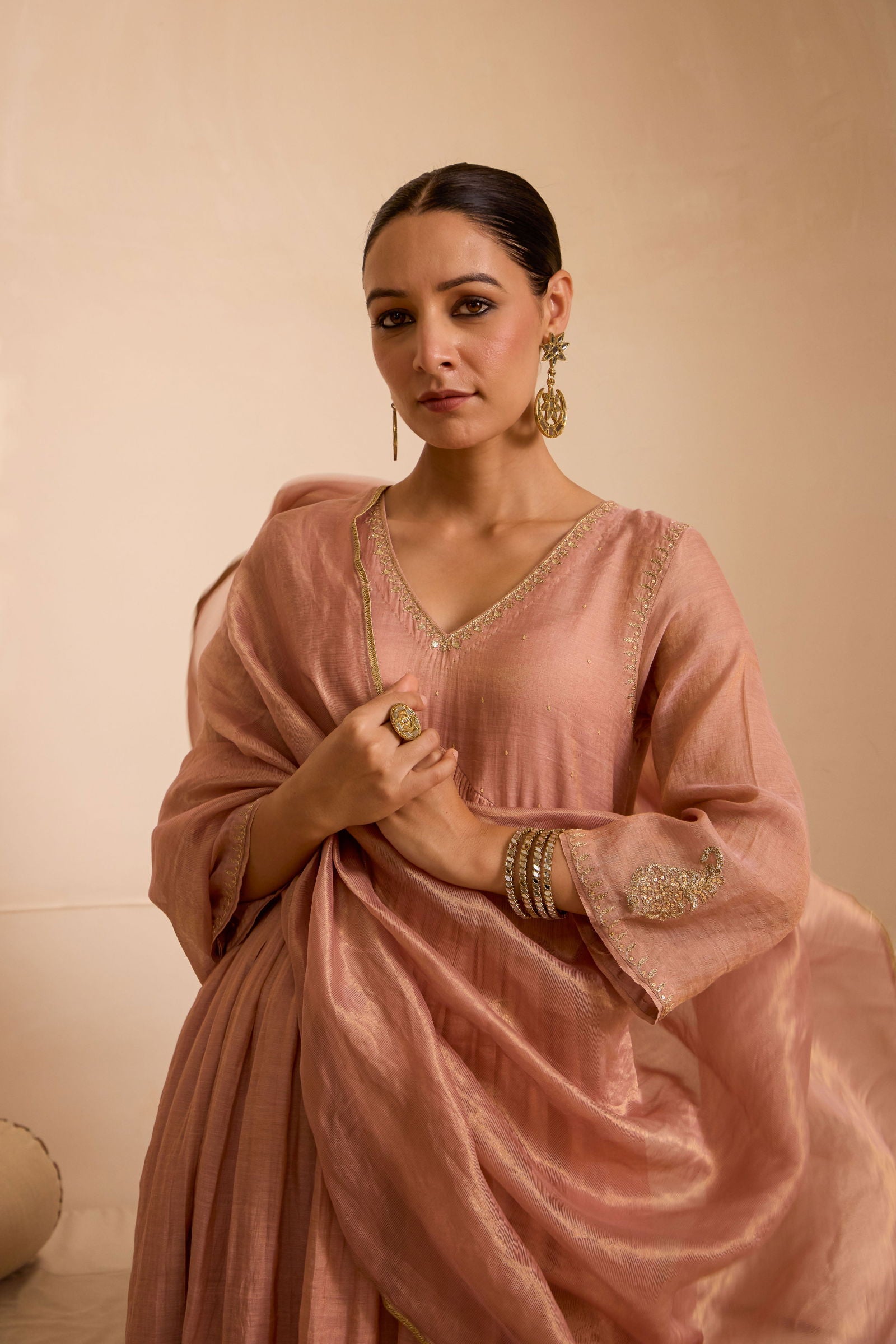 NADIA - The Blush Pink Anarkali Set