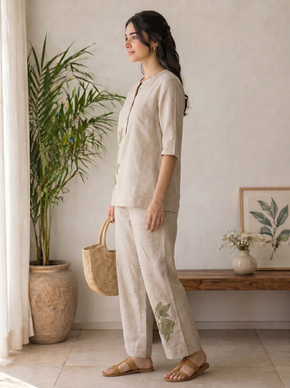 Dia - The Linen Co-ord Set (Green)